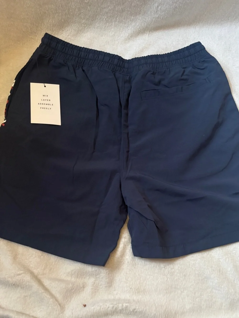 Free Assembly NWT Boys Board Shorts Navy Floral Swim Trunks Size L 10/12